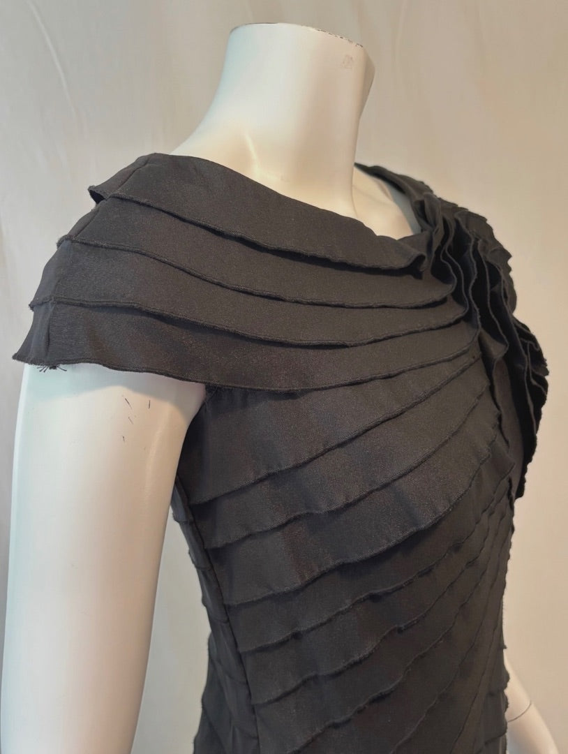 Tadashi Shoji Black Pleated Dress, 4