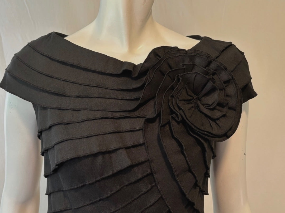 Tadashi Shoji Black Pleated Dress, 4