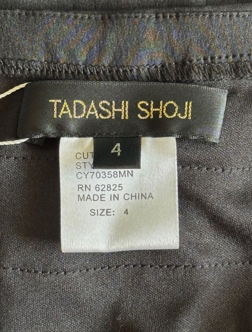 Tadashi Shoji Black Pleated Dress, 4