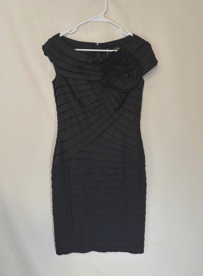 Tadashi Shoji Black Pleated Dress, 4