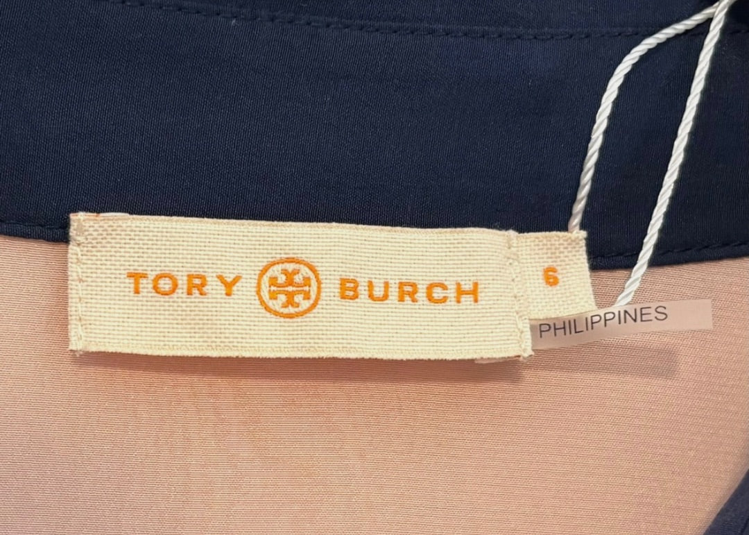 Tory Burch Multi-Print Long-Sleeve Silk Patchwork NWT Shirt, 6