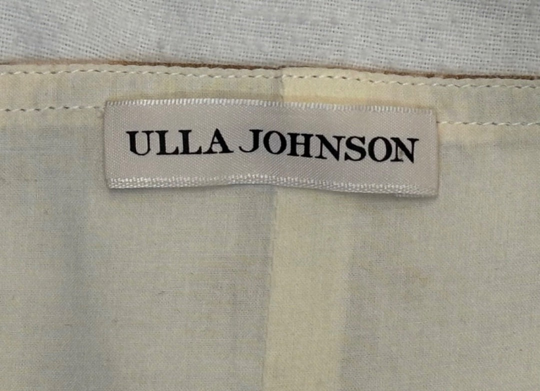Ulla Johnson Cream Denim Belted Tie-Dyed Cotton-Twill Top, 2