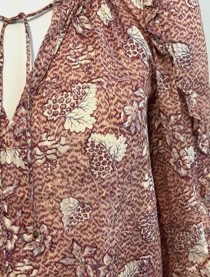 Ulla Johnson Blue Silk Printed Blouse, 2