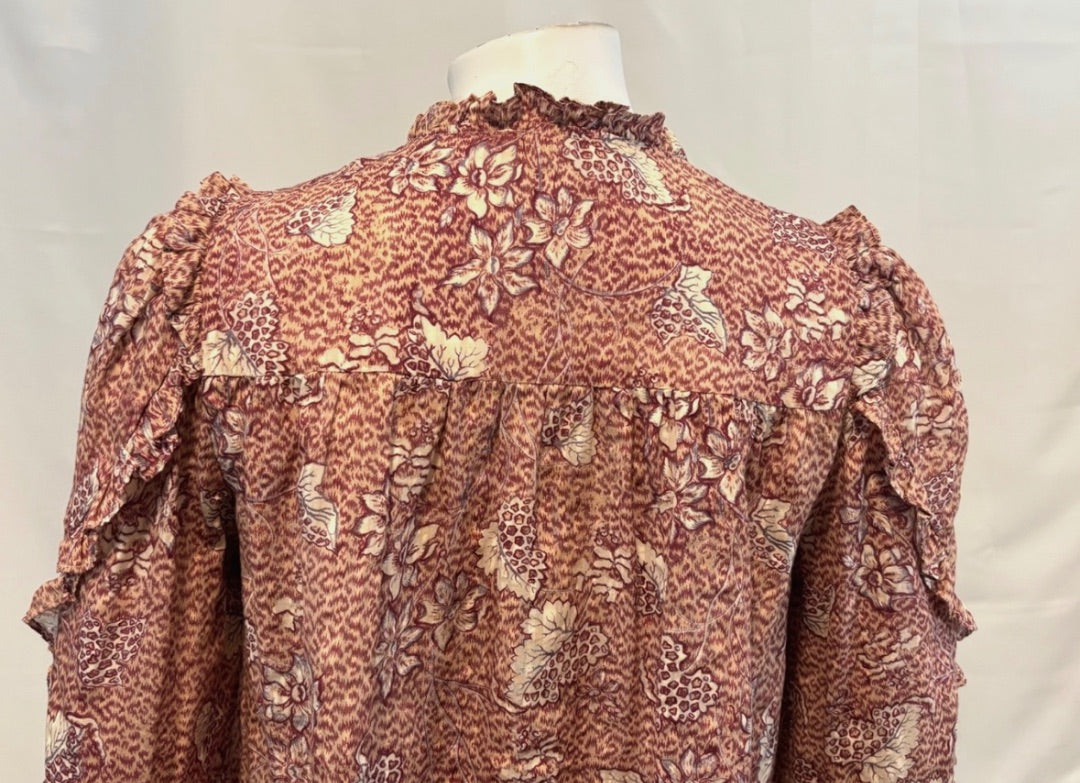 Ulla Johnson Blue Silk Printed Blouse, 2