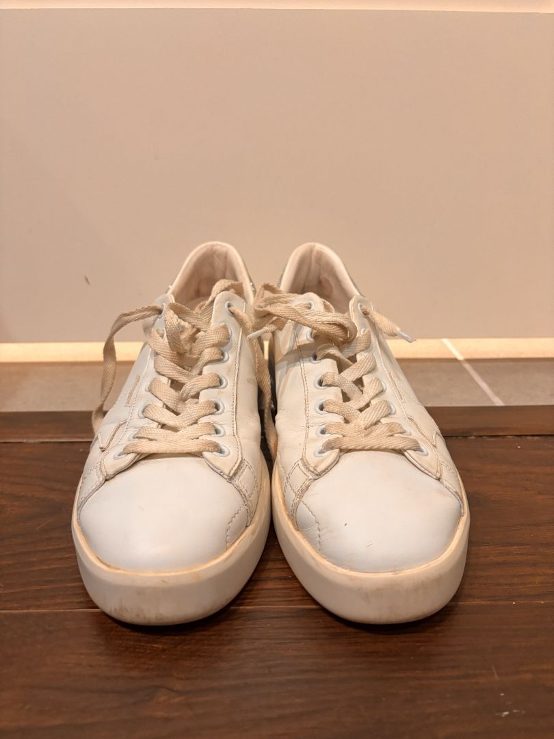Golden Goose White Silver Pure-Star Leather Sneakers, 38