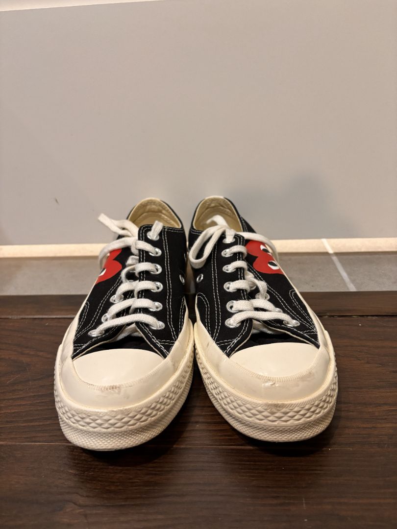 Converse Black x Comme des Garçons PLAY Chuck 70 Sneakers, 8 Women's (6 Men's)