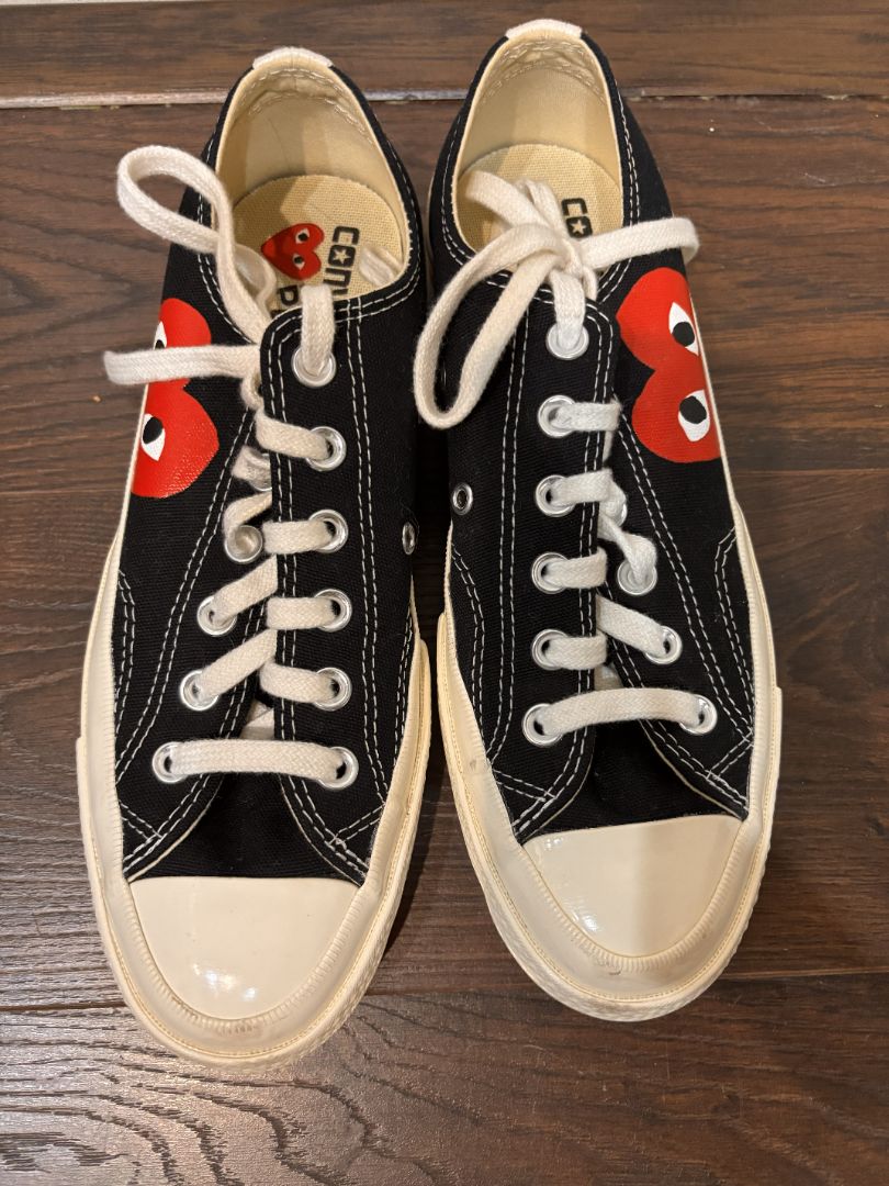Converse Black x Comme des Garçons PLAY Chuck 70 Sneakers, 8 Women's (6 Men's)