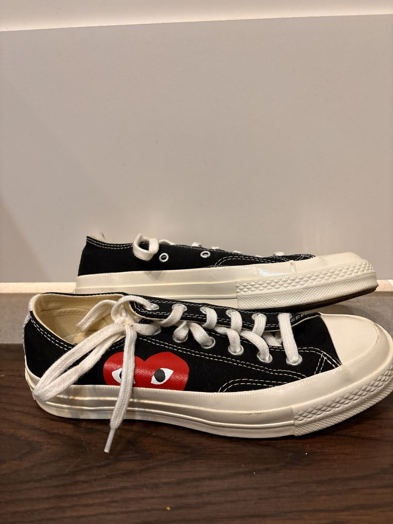 Converse Black x Comme des Garçons PLAY Chuck 70 Sneakers, 8 Women's (6 Men's)