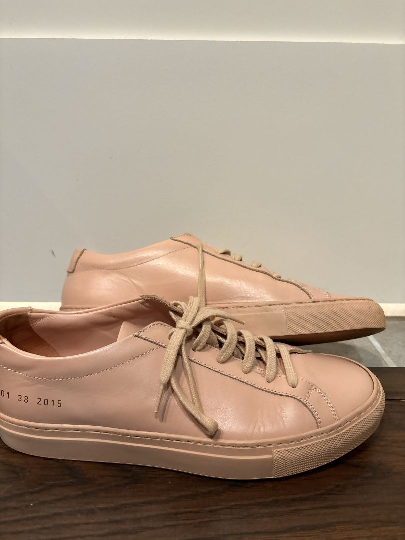 [Box in Back] Woman by Common Projects Blush Original Achilles Lowtop Sneakers, 38