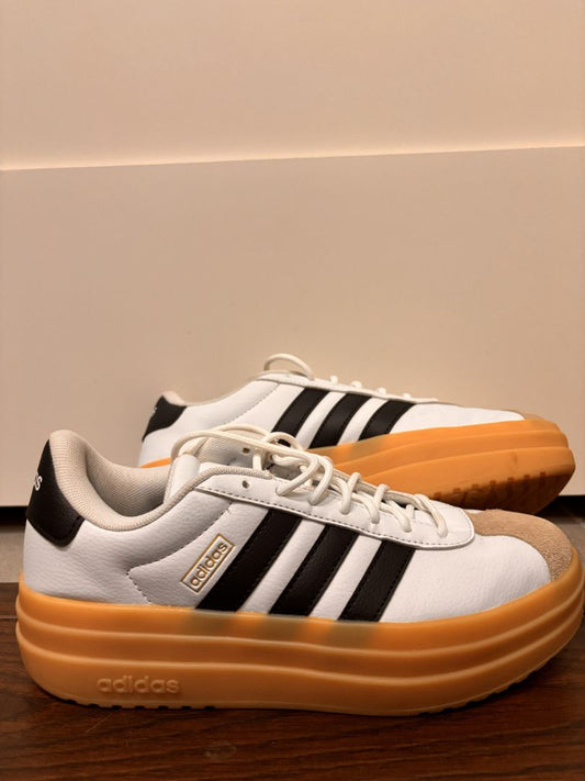 Adidas White Black Gum VL Court Bold Platform Sneakers, 7