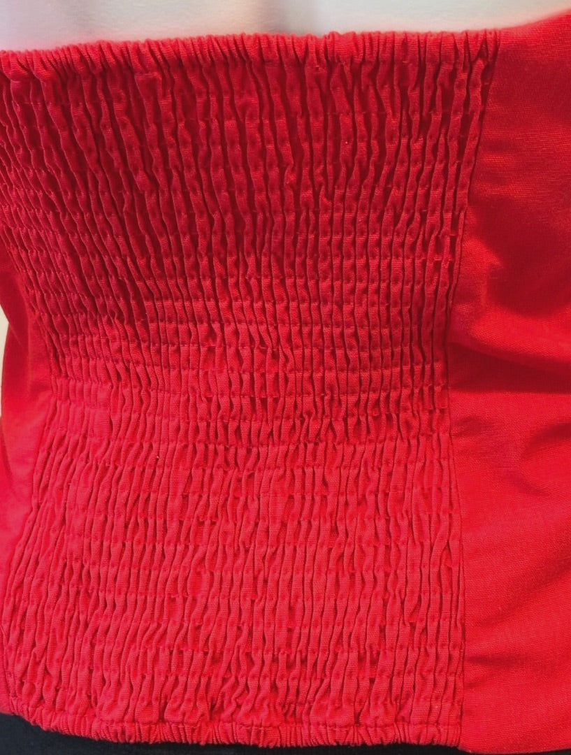 Commense Red Linen Blend Halter Vest NWT Top, S