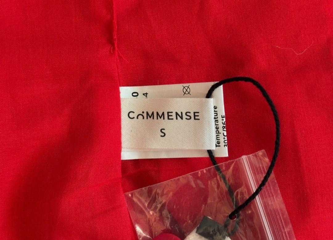 Commense Red Linen Blend Halter Vest NWT Top, S