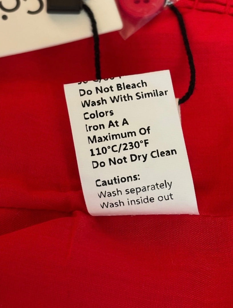 Commense Red Linen Blend Halter Vest NWT Top, S
