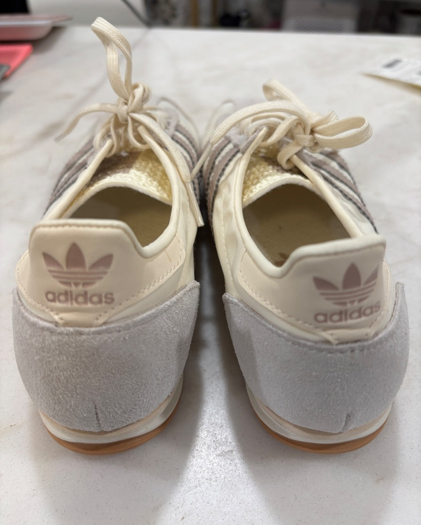 Adidas Off White SL 72 OG Retro Inspired Suede and Nylon Sneakers, 7.5
