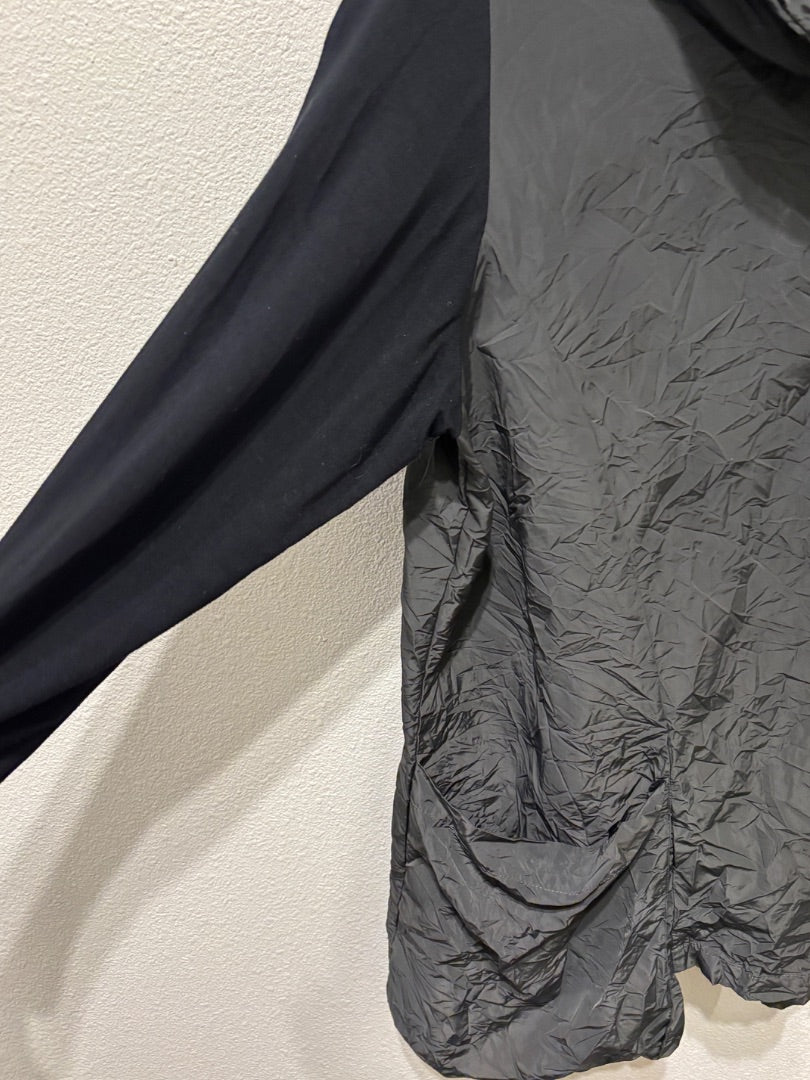 Sun Kim Gray & Black Crinkle Lightweight Oversized Jacket, S