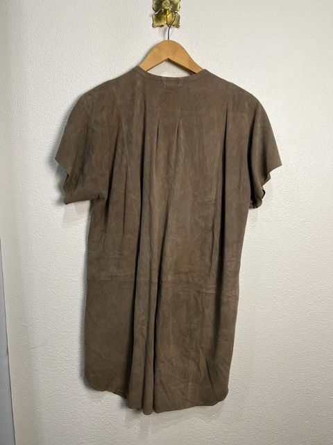Vince Tan 100% Leather Shirt Dress, XS
