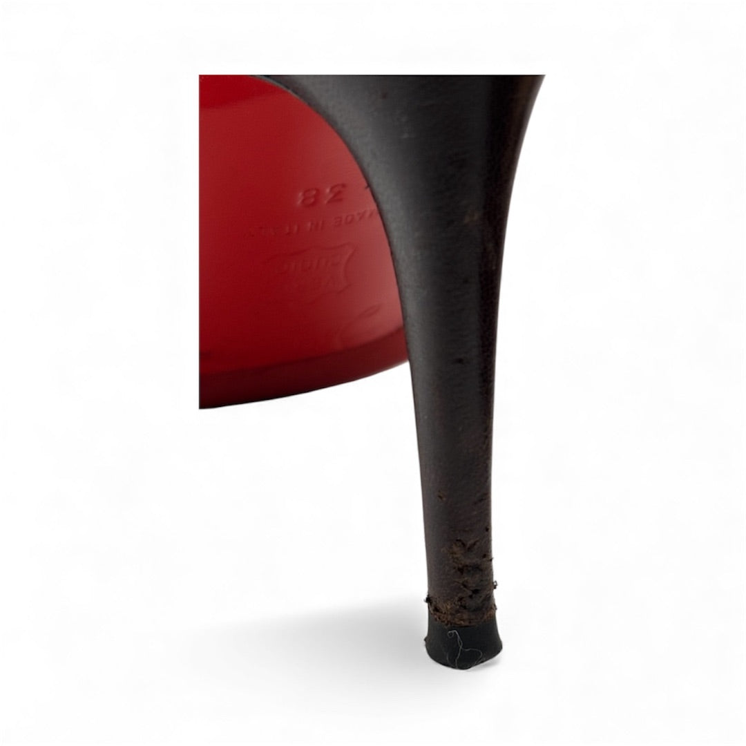 Christian Louboutin Dark Brown Leather Pumps, 38