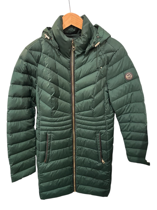 Michael Kors Dark Green Ultra Light Weight Down Puffer Jacket, M