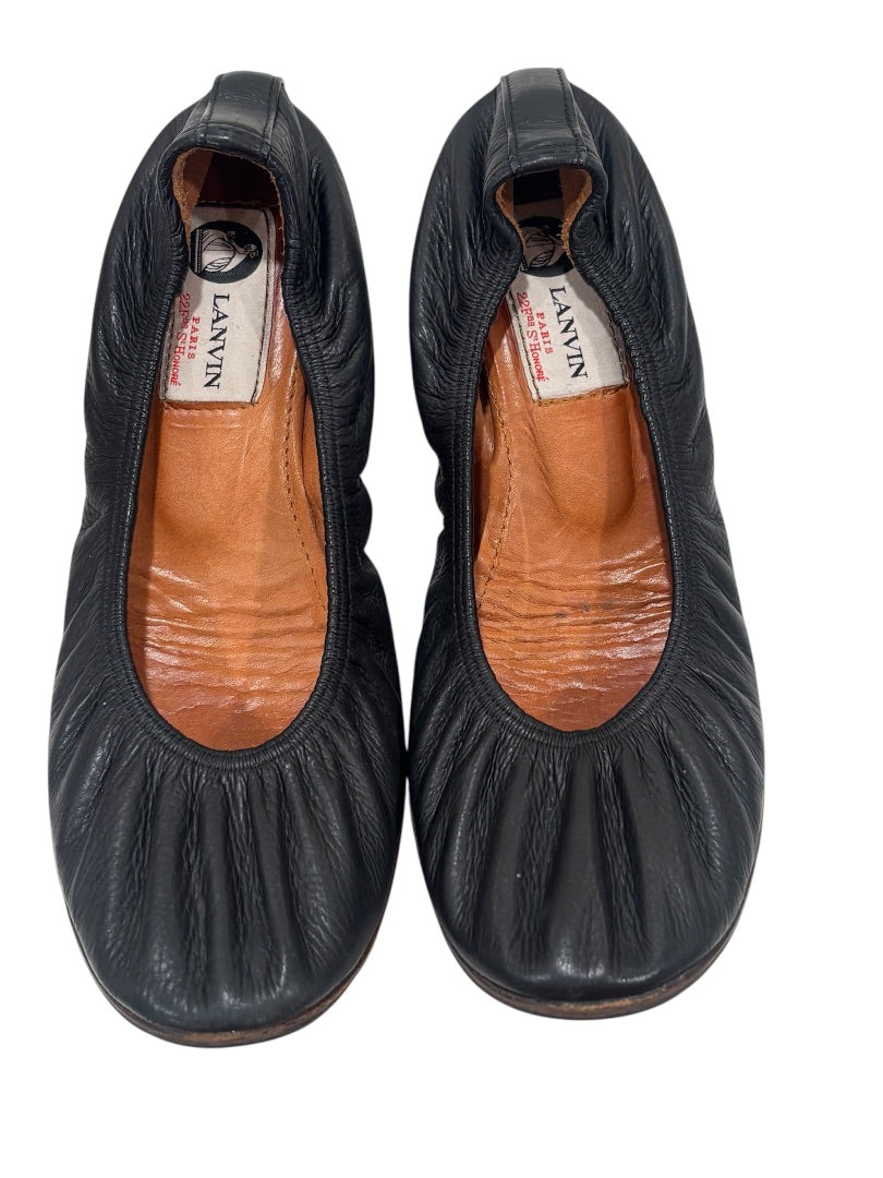 Lanvin Black Vintage Ballet Flats, 6-6.5