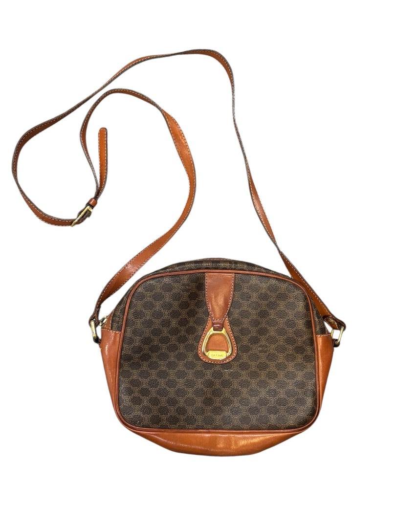 Flaw Ink marks Celine Tan Vintage Macadam Top Zip Crossbody