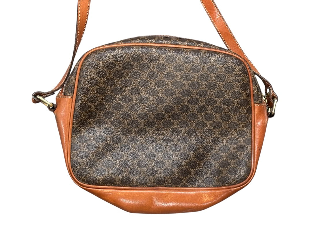 Flaw Ink marks Celine Tan Vintage Macadam Top Zip Crossbody
