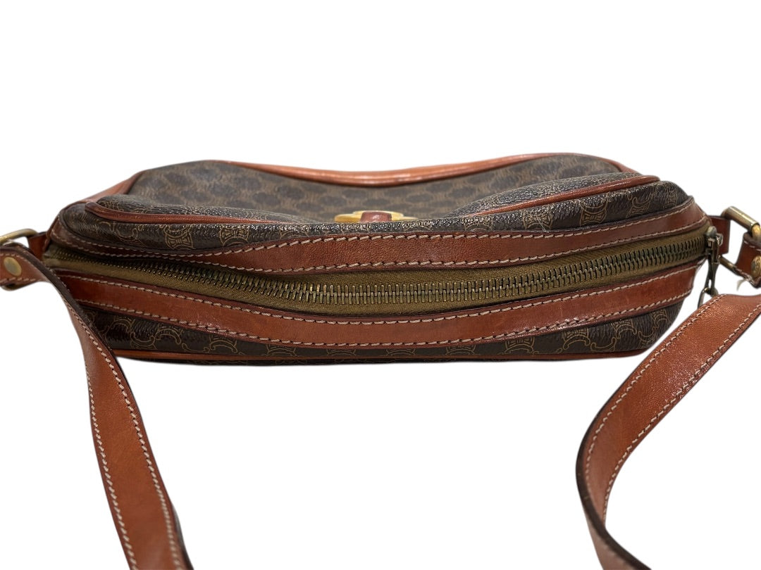 Flaw Ink marks Celine Tan Vintage Macadam Top Zip Crossbody