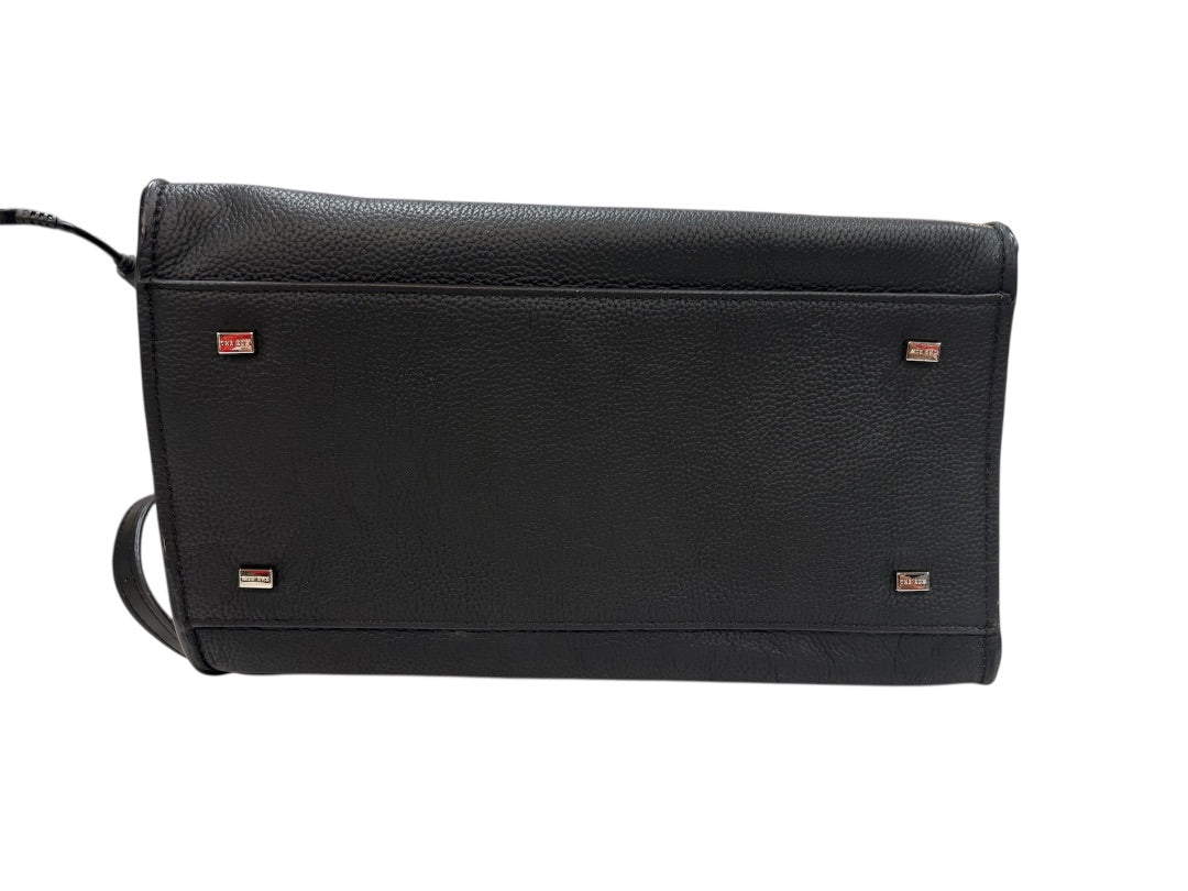 The Row Black Margaux Leather Top Handle Crossbody Bag