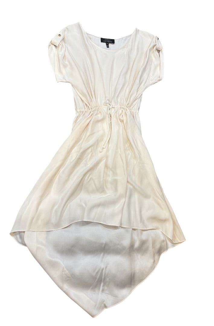Robert Rodriguez Ivory (Worn by Rachael Ray) Drawstring Waist Silk Dress, 4