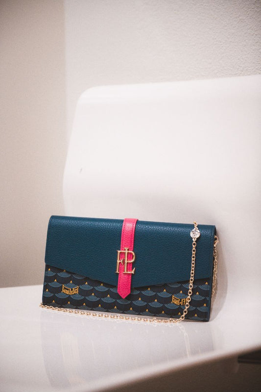 Faure Le Page Blue 12CC Knight Leather Continental Wallet