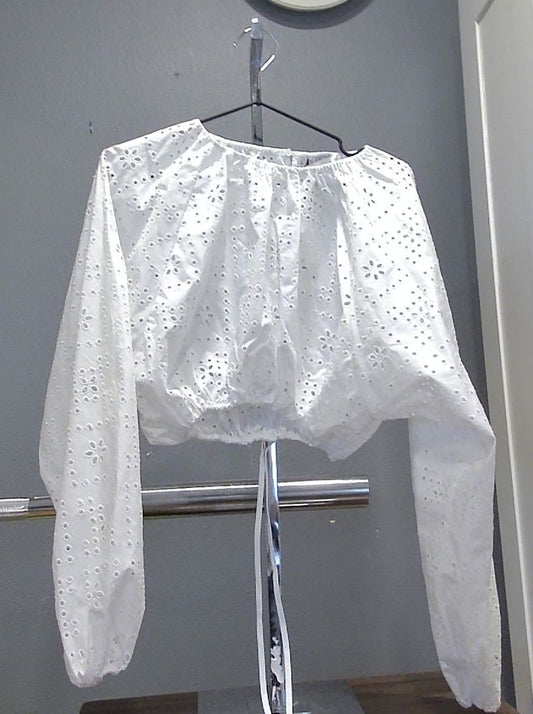 Matteau White Eyelet Crop Top and Maxi Skirt Two Piece Set, 2, NWT