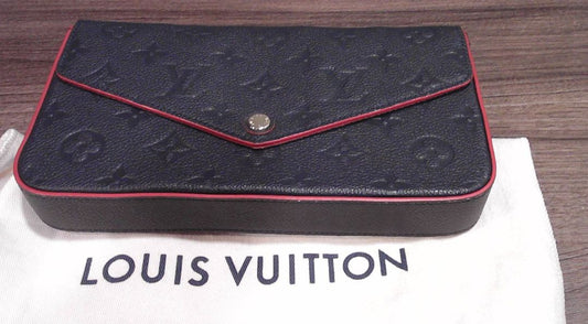 Louis Vuitton Marine Rouge Felicie Pochette Monogram Empreinte Leather Wallet Bag