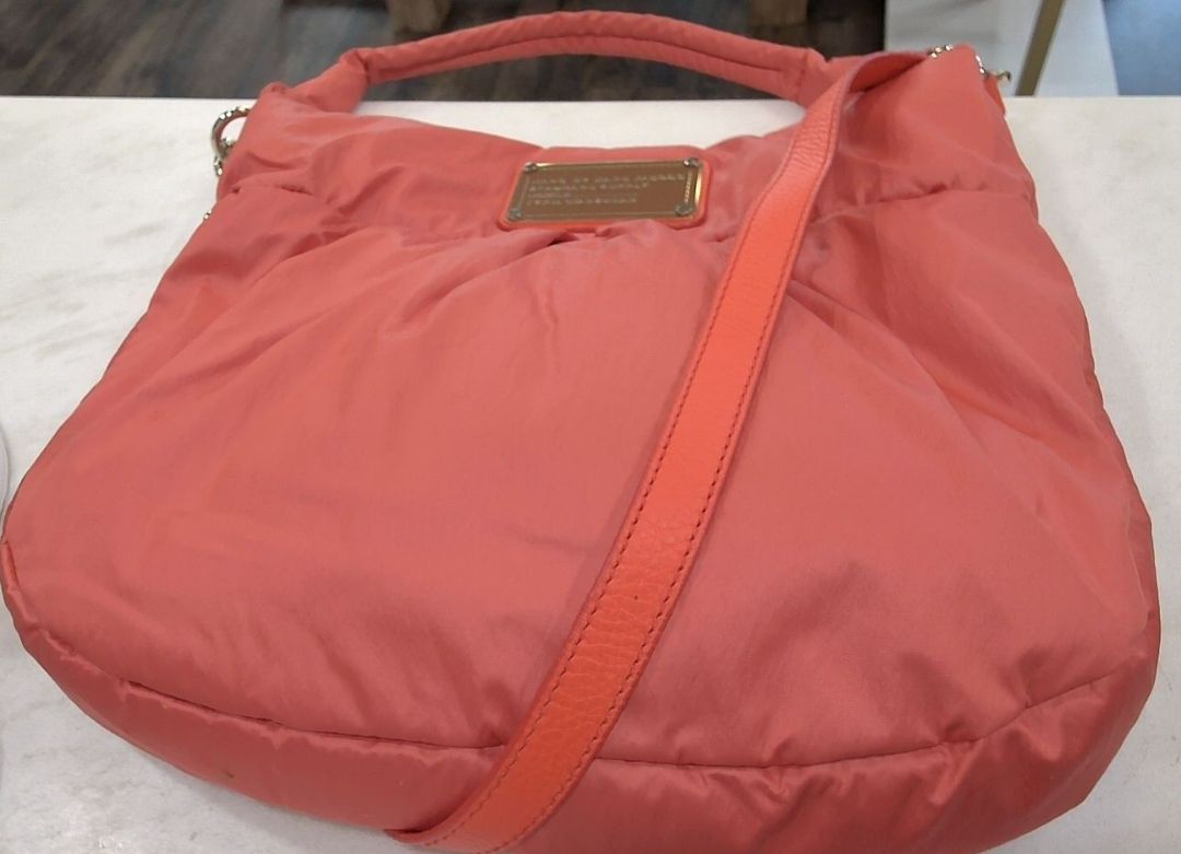 Marc by Marc Jacobs Orange Pleated Hobo Nylon Bag