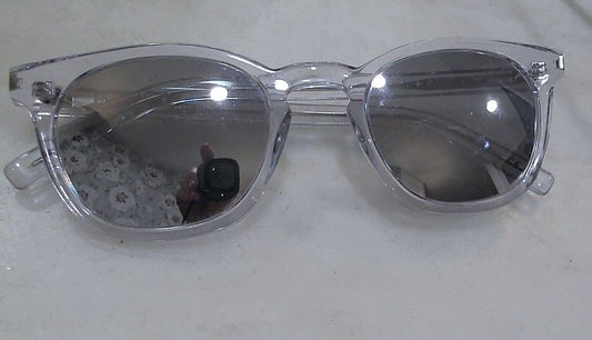 Saint Laurent Silver Wayfarer Mirrored Sunglasses