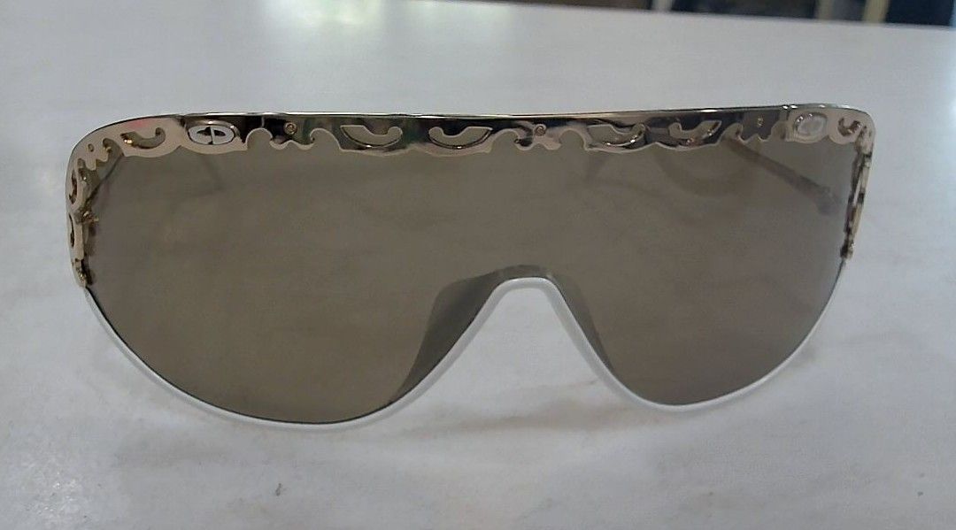 Christian Dior White Vintage 80's Shield 2501 Sunglasses