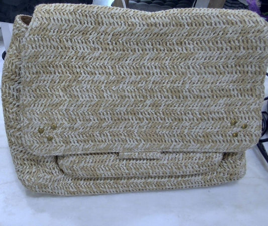 Jerome Dreyfuss Tan Lulu M Raffia Crossbody