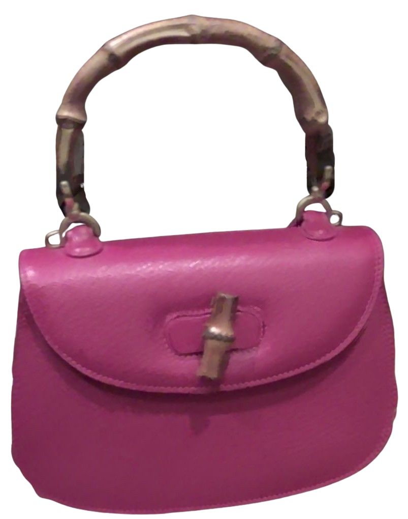 [Box in Back] Gucci Hot Pink 1947 Bamboo Handle Bag