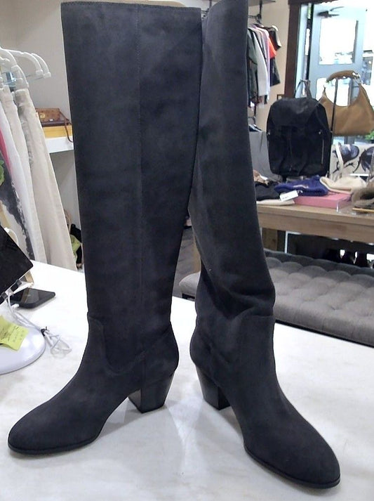 [Box in Back] Michael Kors Dark Gray Suede Avery Boots, 6