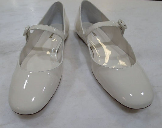 Larroude Ivory Blair Patent Leather Mary Jane Flats, 7