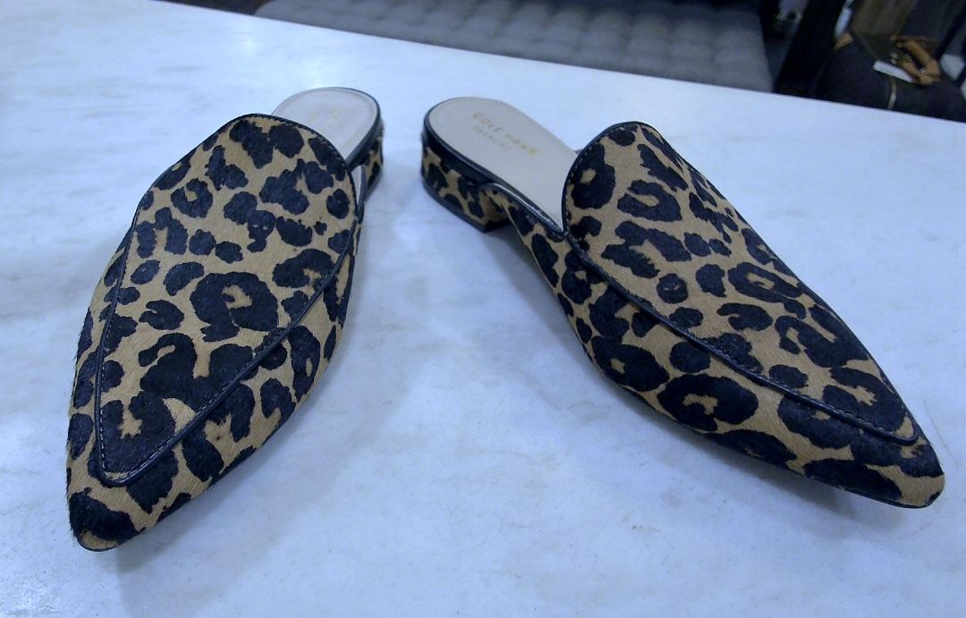 [Box in Back] Cole Haan Ocelot Calf Hair Piper Mule, 7
