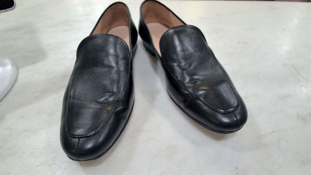 [Box in Back] J. Crew Black Leather Smoking Slippers, 7