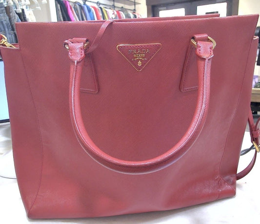 Prada Red Galleria Saffiano Small Tote