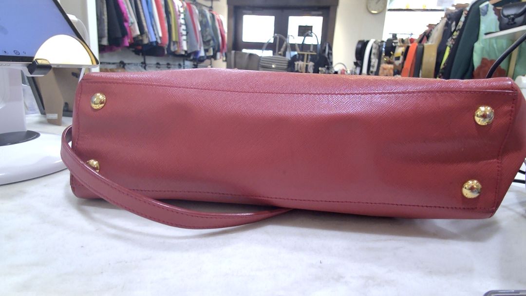 Prada Red Galleria Saffiano Small Tote