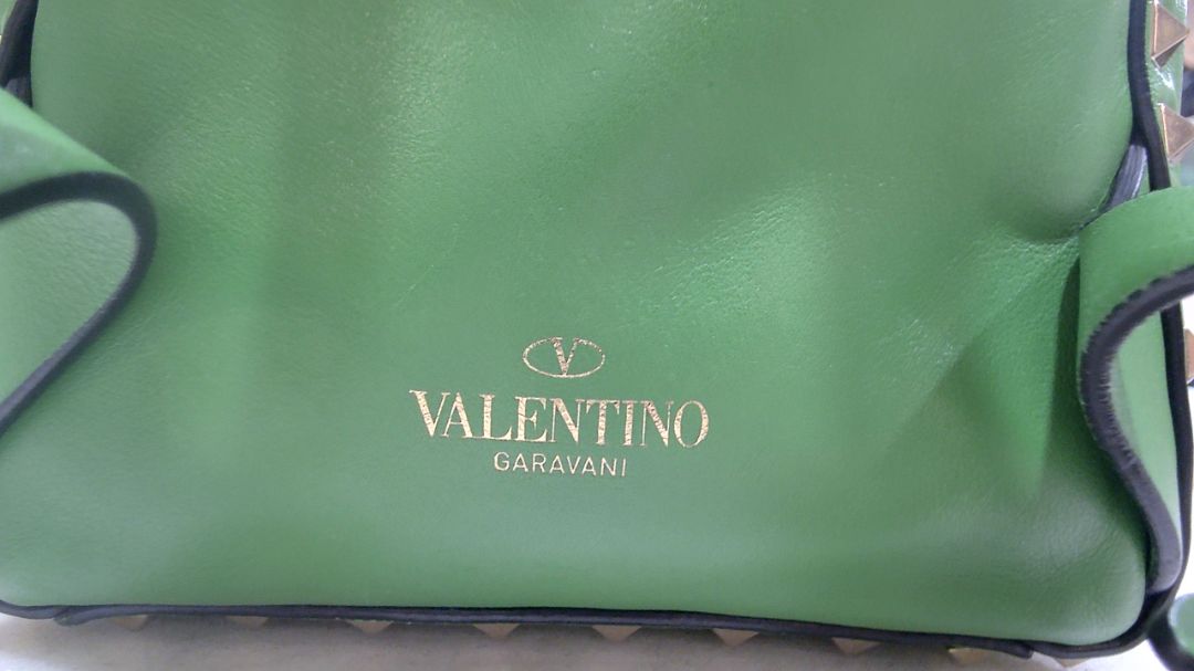 Valentino Green Rockstud Mini Backpack
