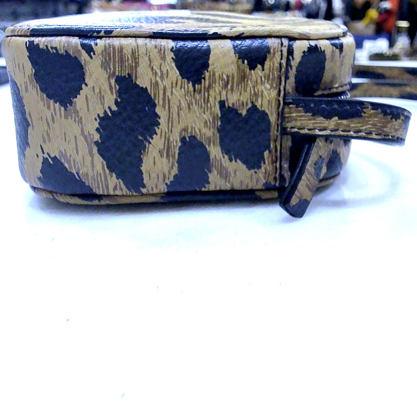 Balenciaga Leopard Print Calfskin Logo Everyday Camera Bag, XS, NWT