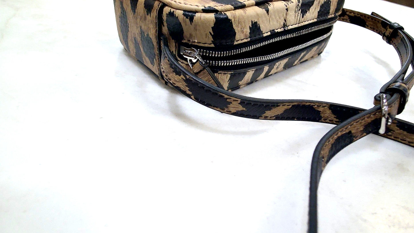 Balenciaga Leopard Print Calfskin Logo Everyday Camera Bag, XS, NWT