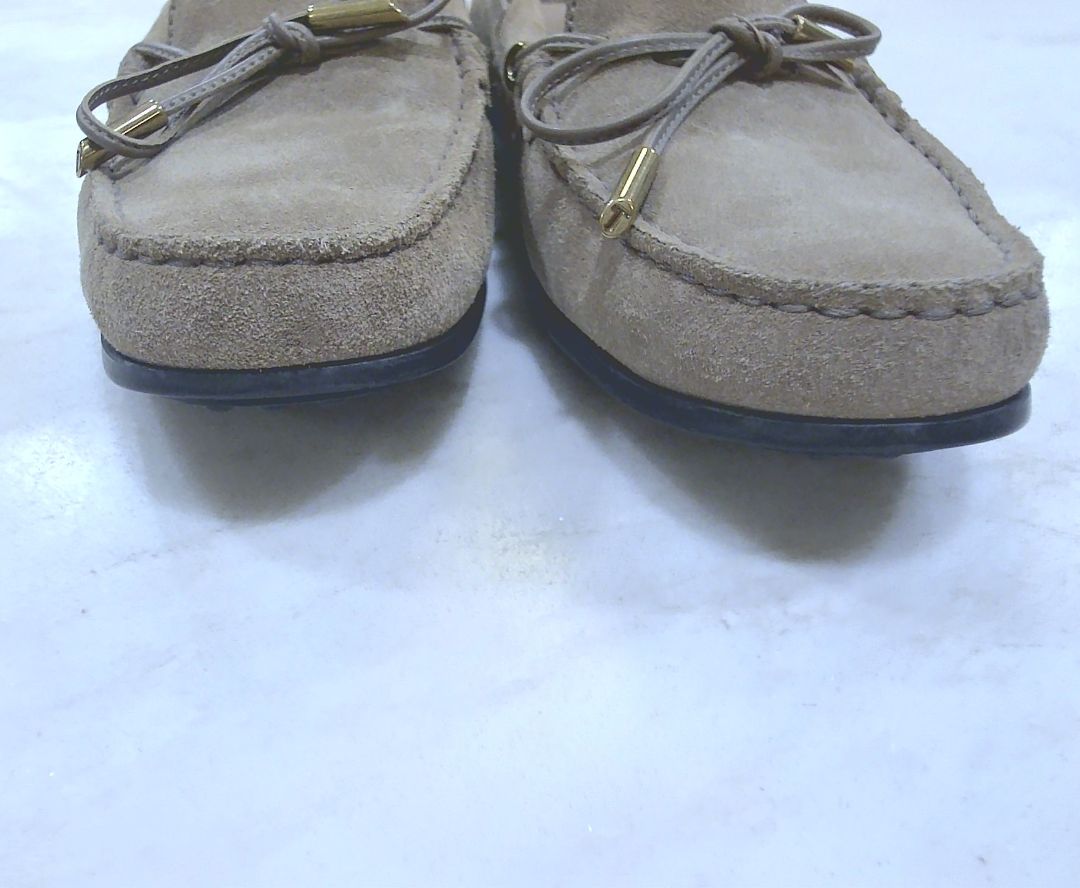 Tod's Tan Suede City Gommino Driving Shoes, 39