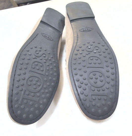 Tod's Tan Suede City Gommino Driving Shoes, 39