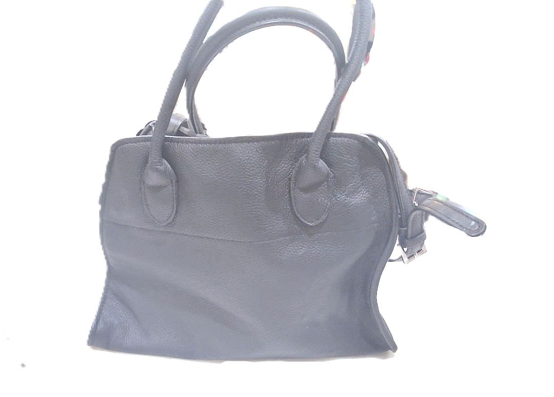 The Row Black Margaux Leather Top Handle Crossbody Bag