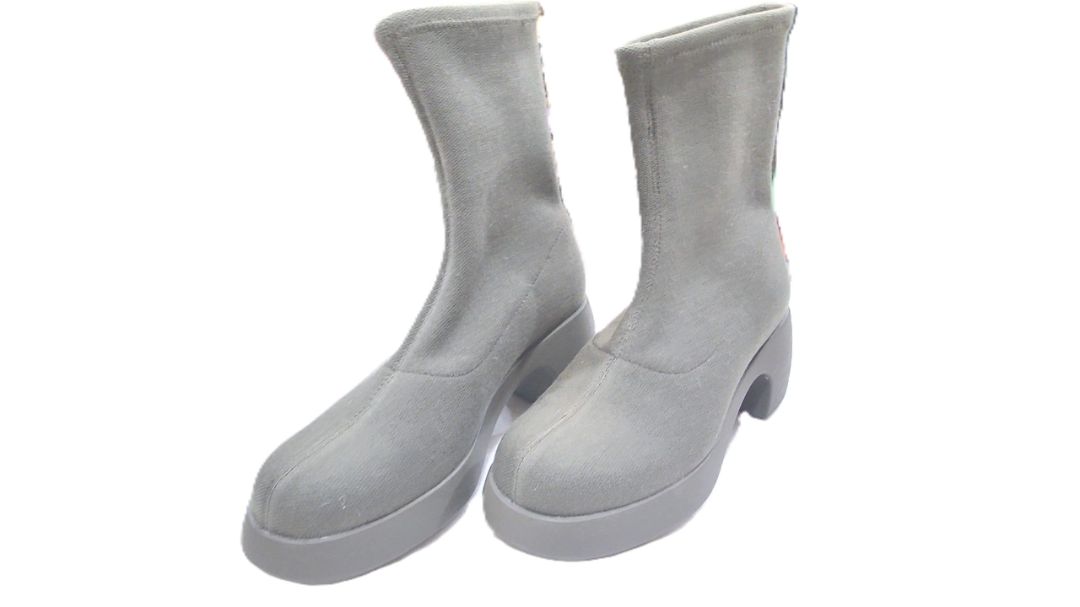 Camper Olive Green Thelma Tencel Knit Upper Platform Bootie, 40