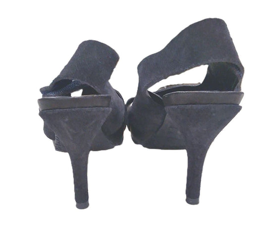 Pedro Garcia Black Libby Suede Slingback Sandal, 37